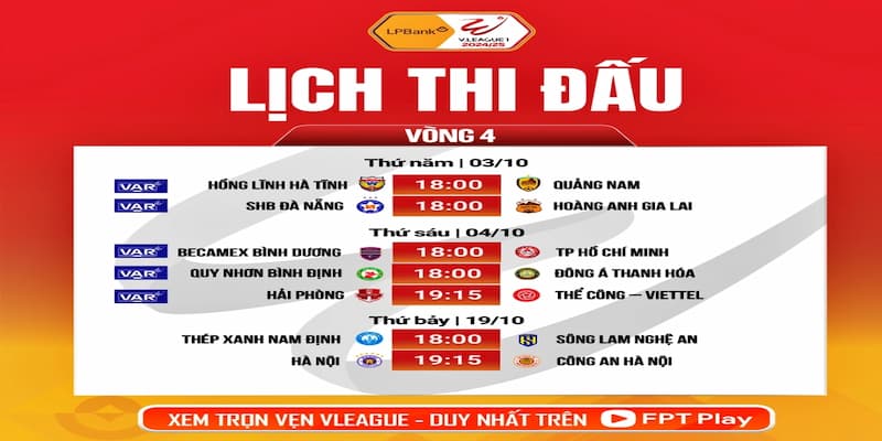 Sai lầm phổ biến khi đọc lịch thi đấu